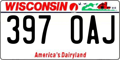 WI license plate 397OAJ
