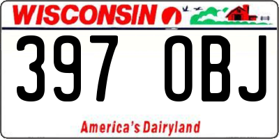 WI license plate 397OBJ
