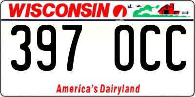 WI license plate 397OCC