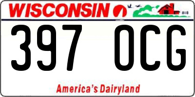 WI license plate 397OCG