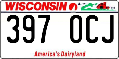WI license plate 397OCJ