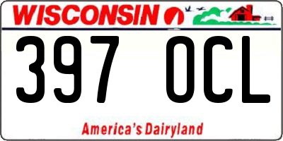 WI license plate 397OCL