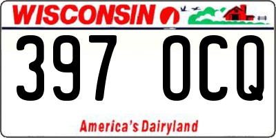 WI license plate 397OCQ