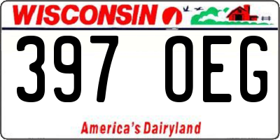 WI license plate 397OEG