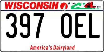 WI license plate 397OEL