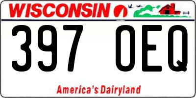 WI license plate 397OEQ
