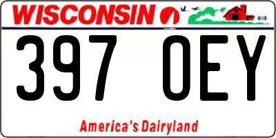 WI license plate 397OEY