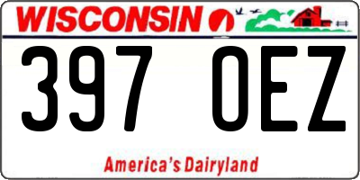 WI license plate 397OEZ