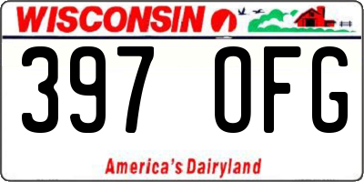 WI license plate 397OFG
