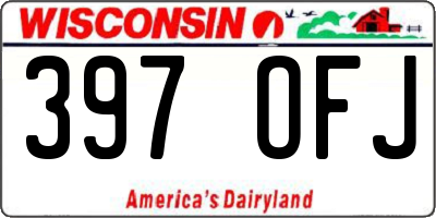 WI license plate 397OFJ