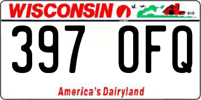 WI license plate 397OFQ