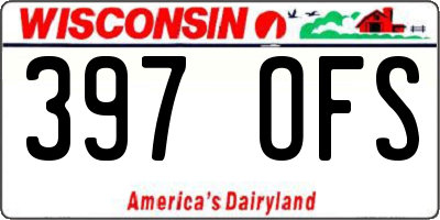 WI license plate 397OFS