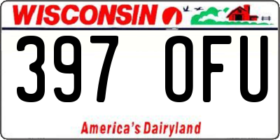 WI license plate 397OFU