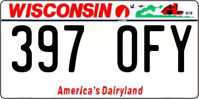 WI license plate 397OFY
