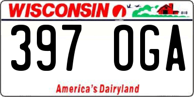 WI license plate 397OGA