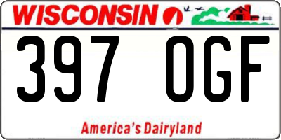 WI license plate 397OGF
