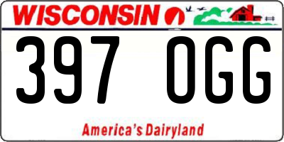 WI license plate 397OGG