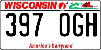 WI license plate 397OGH