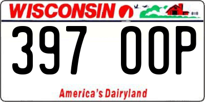 WI license plate 397OOP