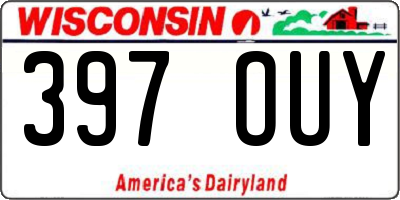 WI license plate 397OUY