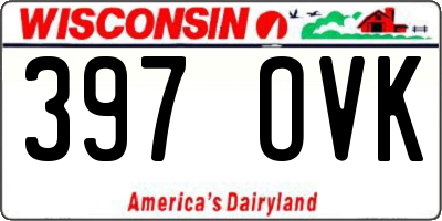 WI license plate 397OVK