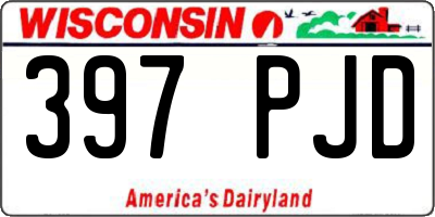 WI license plate 397PJD