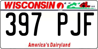 WI license plate 397PJF