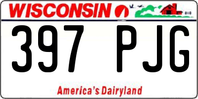 WI license plate 397PJG