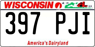 WI license plate 397PJI