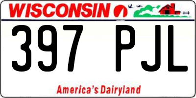WI license plate 397PJL
