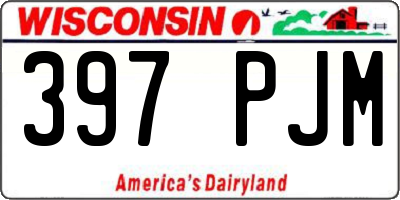 WI license plate 397PJM