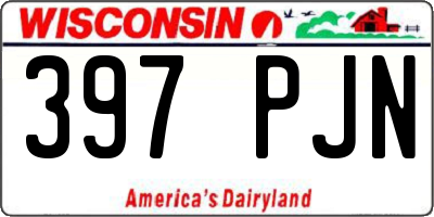 WI license plate 397PJN