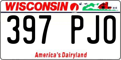 WI license plate 397PJO