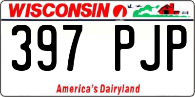 WI license plate 397PJP