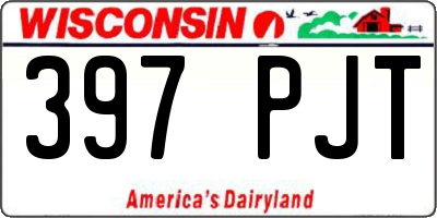 WI license plate 397PJT