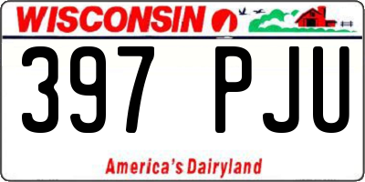 WI license plate 397PJU