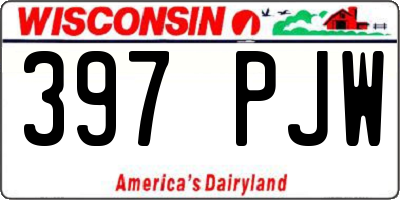 WI license plate 397PJW