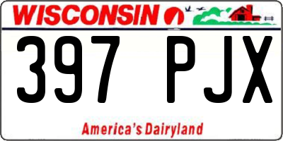 WI license plate 397PJX