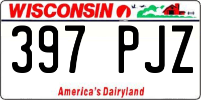 WI license plate 397PJZ