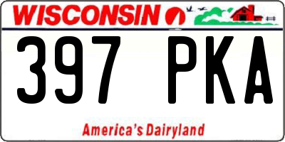 WI license plate 397PKA