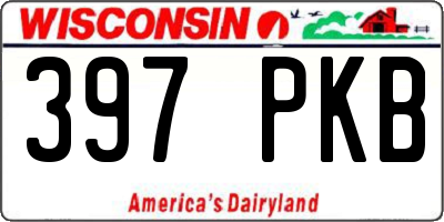WI license plate 397PKB