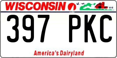 WI license plate 397PKC