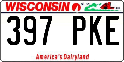 WI license plate 397PKE