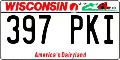 WI license plate 397PKI