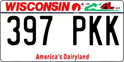 WI license plate 397PKK