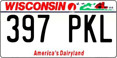 WI license plate 397PKL