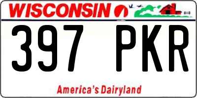 WI license plate 397PKR