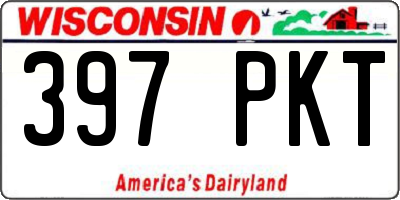 WI license plate 397PKT