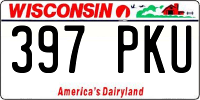 WI license plate 397PKU