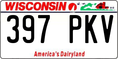 WI license plate 397PKV